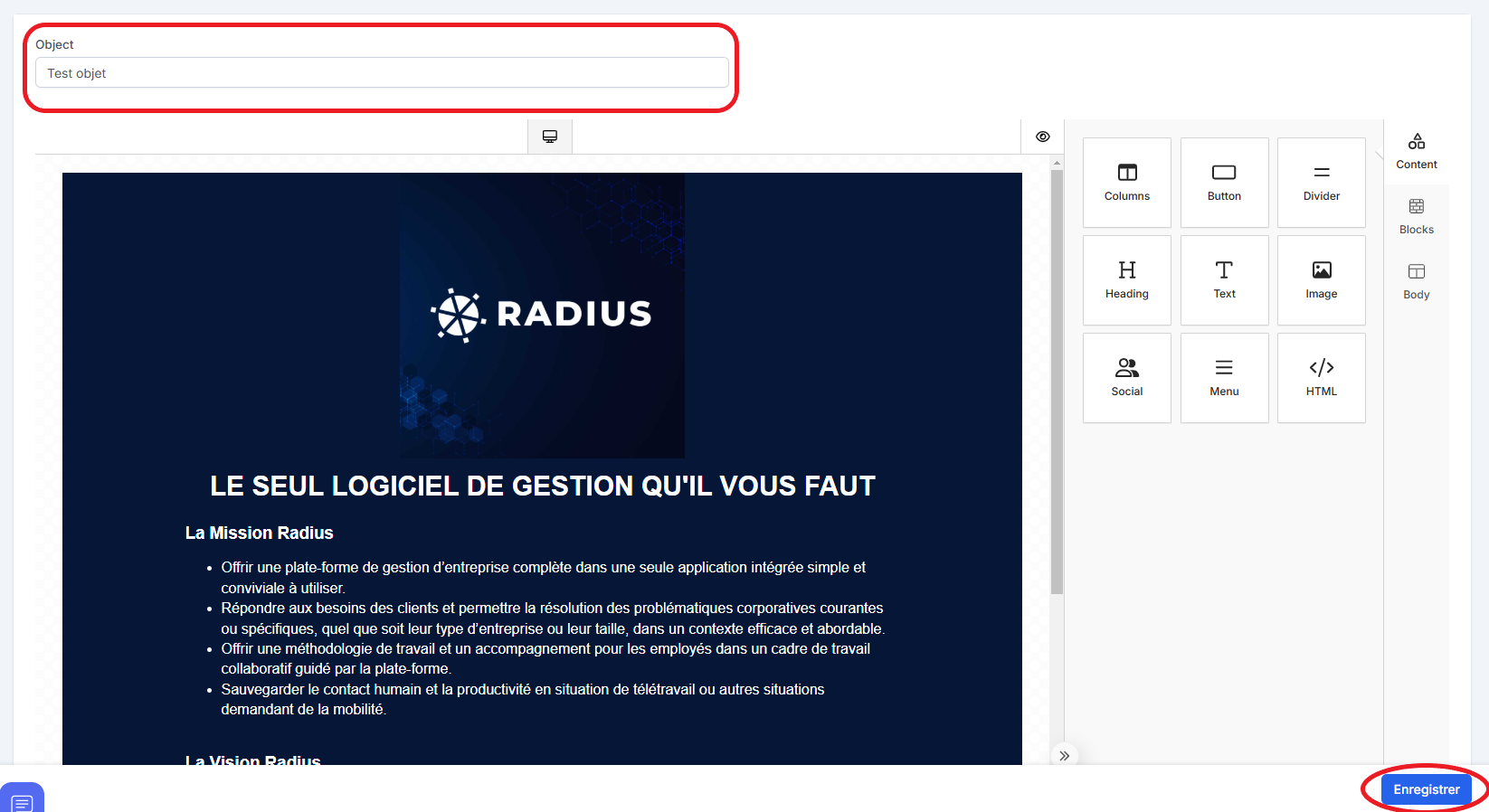 Comment Afficher Ou Modifier L Objet Dans Le Module Marketing Automation